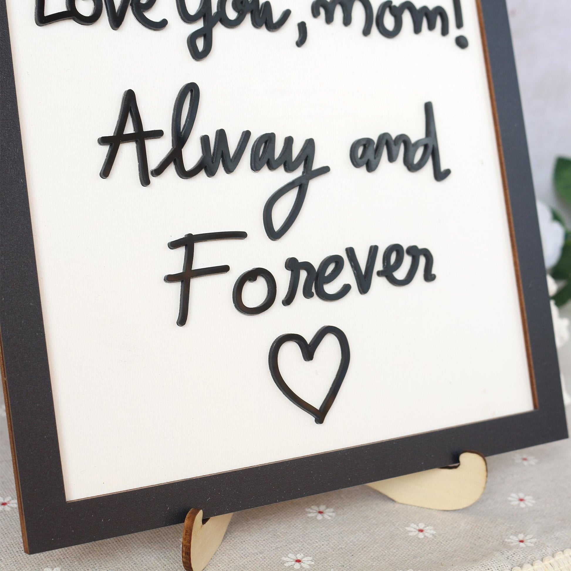 Personalized Handwriting Sign | Handwriting Sign 3D with wood and acrylic | Unique Gift for Mom, Dad, Grandparents, Teacher
