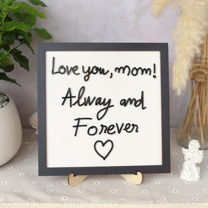 Personalized Handwriting Sign | Handwriting Sign 3D with wood and acrylic | Unique Gift for Mom, Dad, Grandparents, Teacher