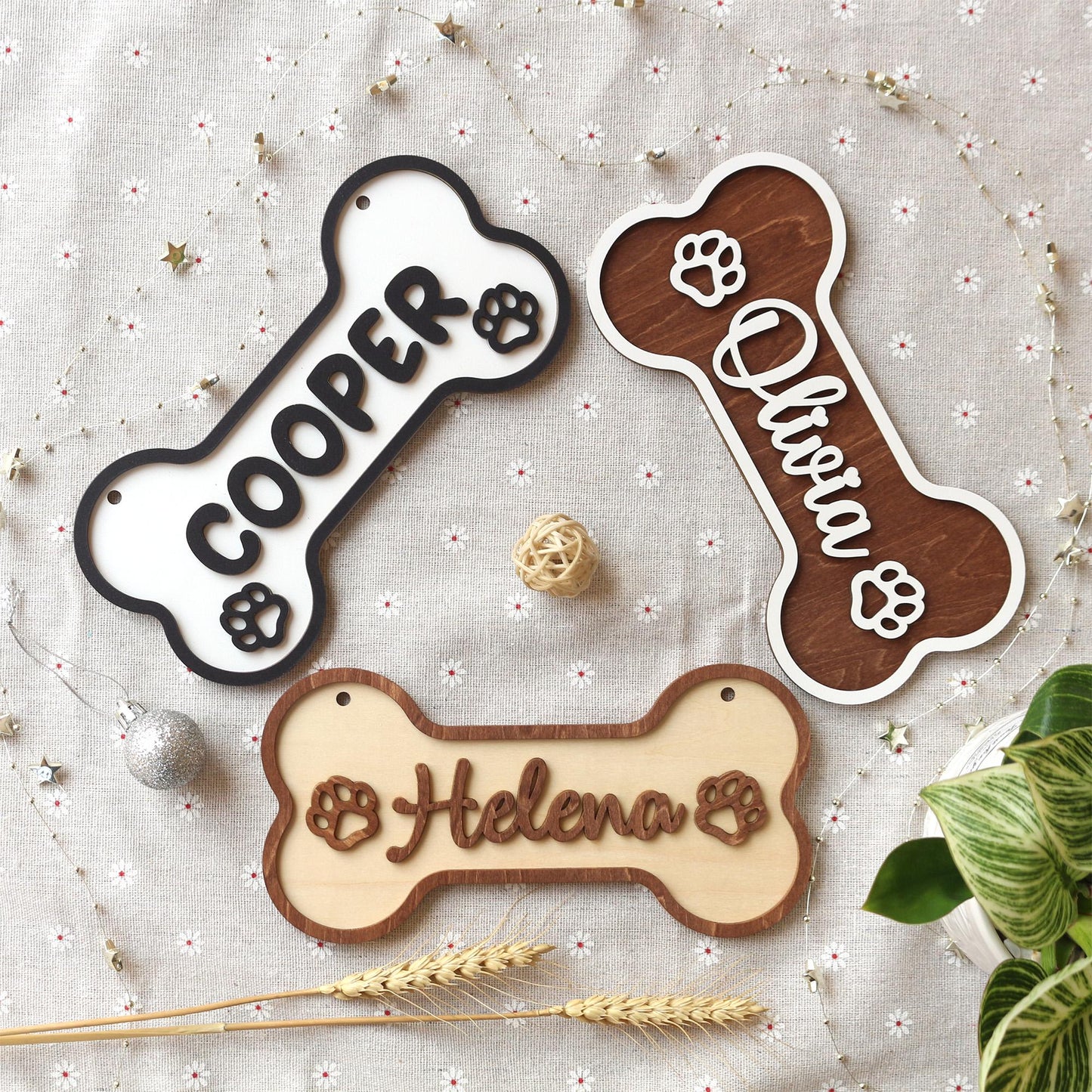Wooden Dog Name Sign  Personalized Pet Name Plaque for Pet House, Room, Crate, Kennel, or Feeding Area  Dog Sign  Dog House Sign