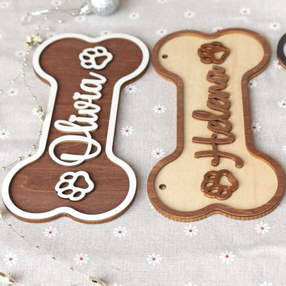 Wooden Dog Name Sign  Personalized Pet Name Plaque for Pet House, Room, Crate, Kennel, or Feeding Area  Dog Sign  Dog House Sign