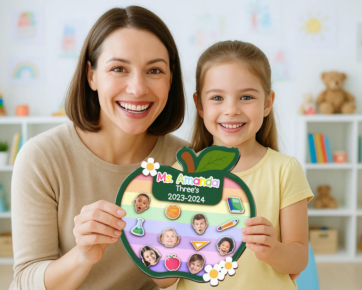 Personalized Teacher Apple Magnet,Thank You Teacher Gift,Teacher Shaker,End Of Year,Teacher Locker,Teacher Appreciation Gift From Student