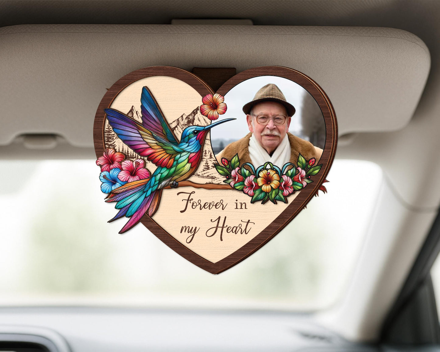 Loss of Father Gift,Custom Photo Car Visor Clip,Sympathy Memorial Gift,I'm Always With You,Loss Of Dad Mom,Sun Visor Picture Clip,Grief Gift
