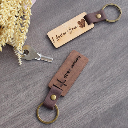 Engraved Wood Key Chain,Engraved Wood Key Chain,Custom name,Birthday or Anniversary Gift for Her or Him, Gift for Mom Dad