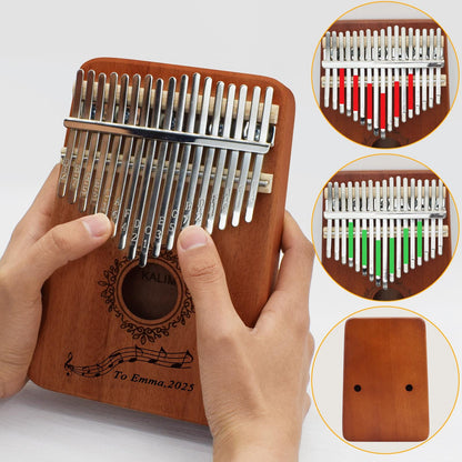17-Key Personalized Kalimba | African Thumb Piano with Engraving | Unique Gift for Kids, Adults & Music Enthusiasts