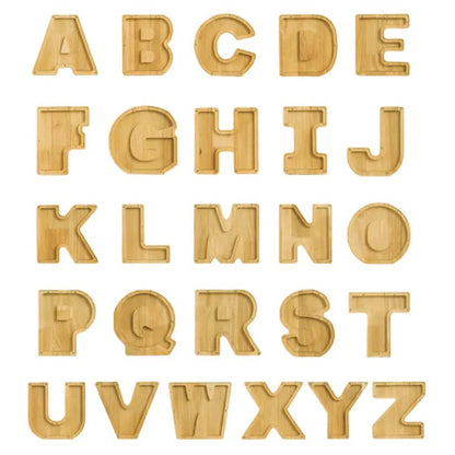 Wooden letter piggy bank with engraved quotes - teaches kids to save money and builds early financial habits,birthday gift for children