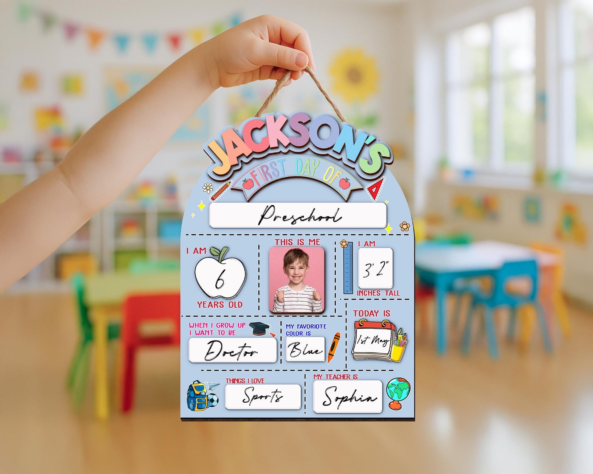 Custom First And Last Day School Sign,First Day Of School Board,Preschool Back To School Photo Prop,Gift for Student,Son,Daughter,Kids Gift