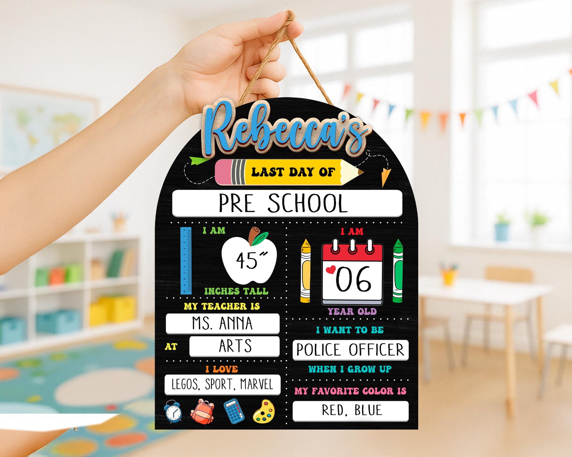 Custom Back to School Board,First And Last Day School Interchangeable Sign,First Day of School,Dry Erase Sign,Gifts for Kids,Son,Daughter