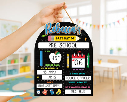 Custom Back to School Board,First And Last Day School Interchangeable Sign,First Day of School,Dry Erase Sign,Gifts for Kids,Son,Daughter