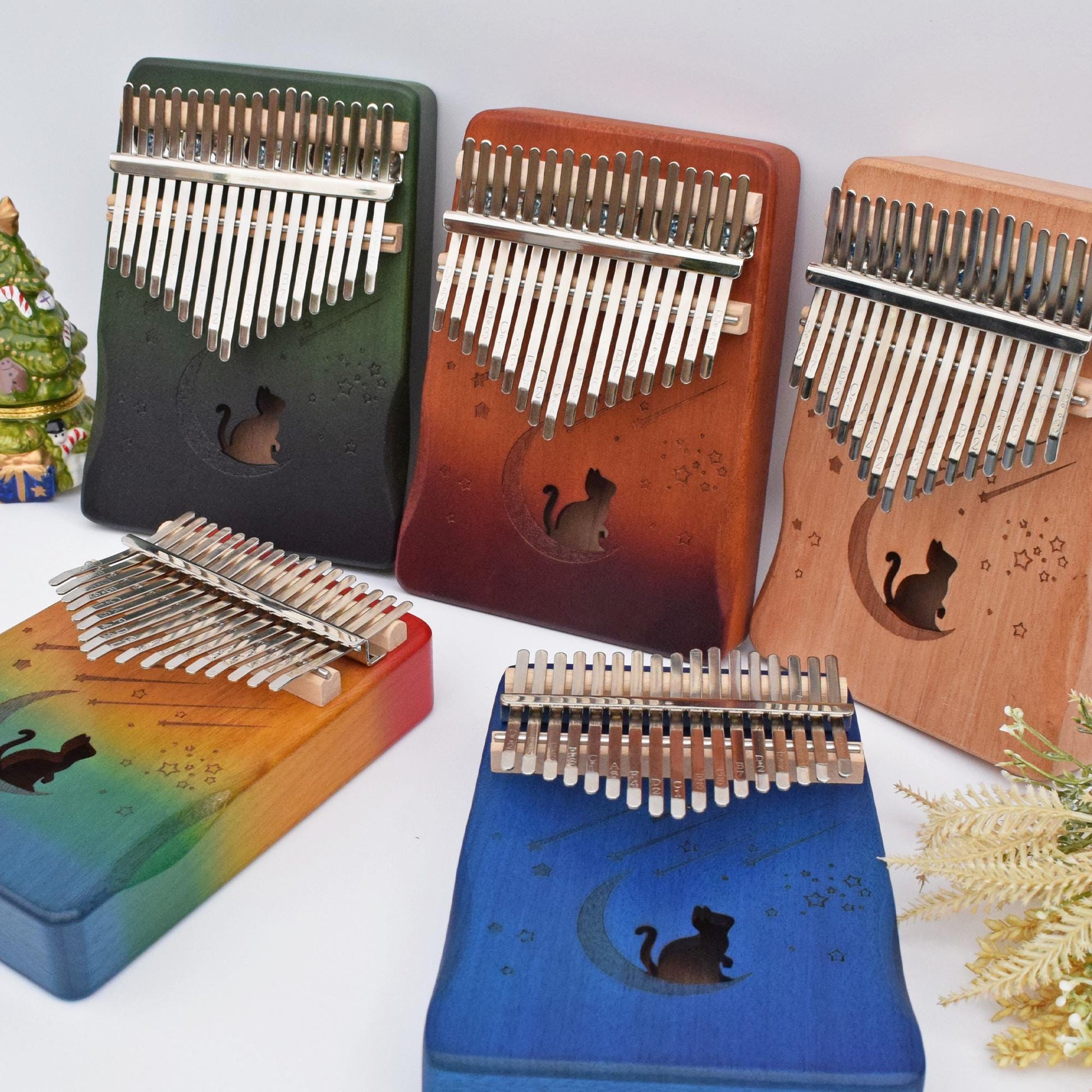 17 Key Kalimba - personalized kalimba wiht Engraved name, thumb piano gift,Musical instruments for Sound Therapy & Relaxation