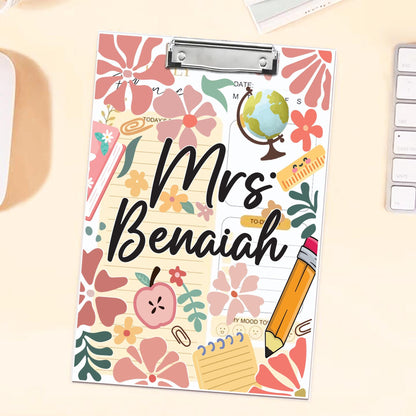 Customized Teacher Clipboard, Teacher Appreciation Gifts, Teacher Gift, Custom Teacher Clipboard with Name, Acrylic Teacher Clipboard Gift