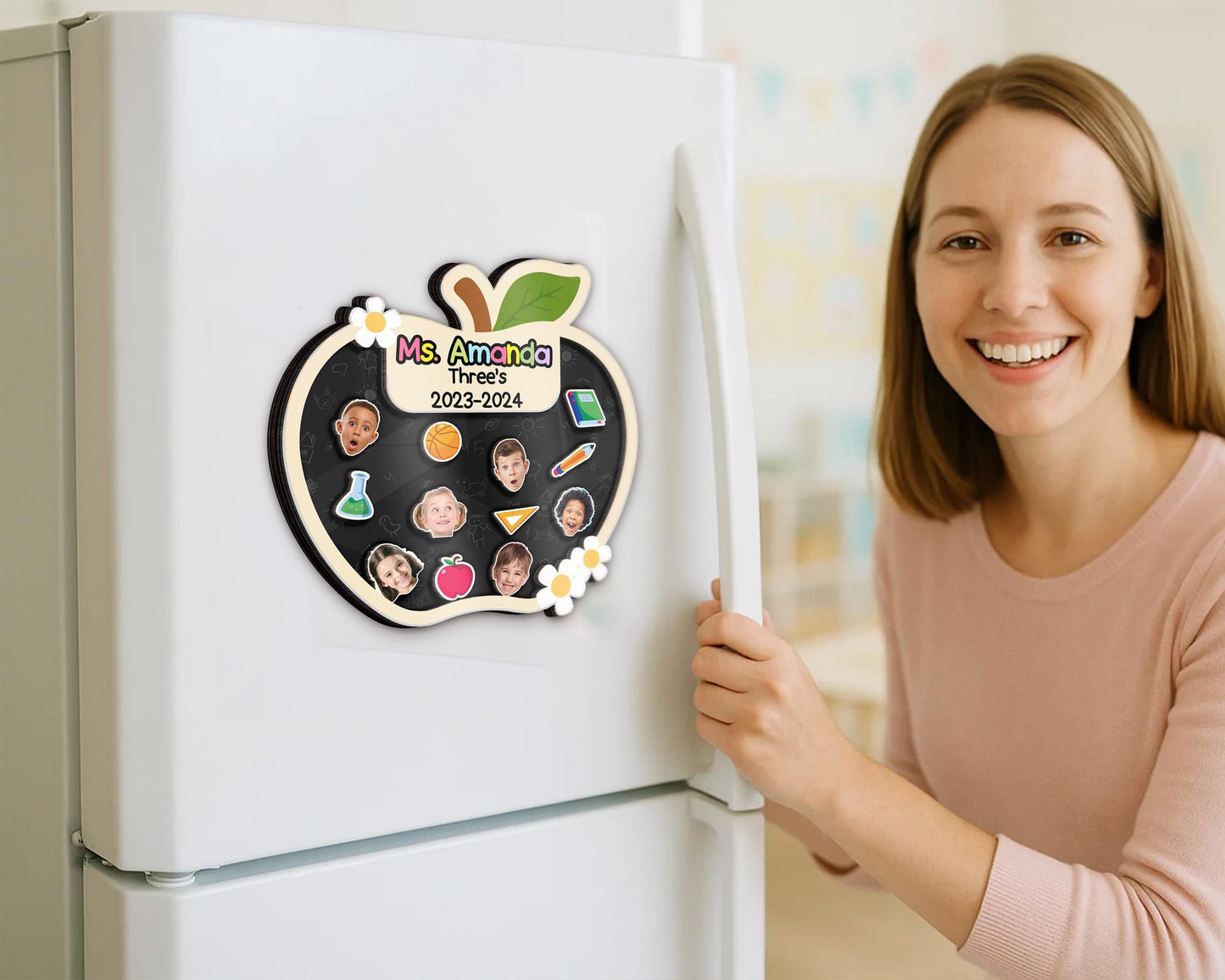 Personalized Teacher Apple Magnet,Thank You Teacher Gift,Teacher Shaker,End Of Year,Teacher Locker,Teacher Appreciation Gift From Student