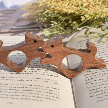 Personalized Wooden Thumb Dog&Cat Book Page Holder, Book lovers gift, Personalized text engraving, Book Accessory,Christmas Gifts