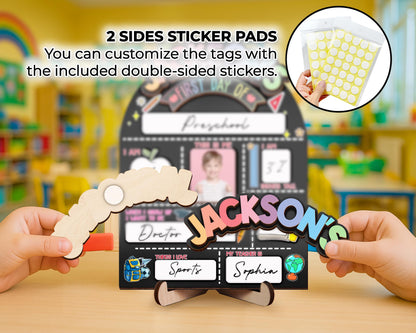 Custom First And Last Day School Sign,First Day Of School Board,Preschool Back To School Photo Prop,Gift for Student,Son,Daughter,Kids Gift