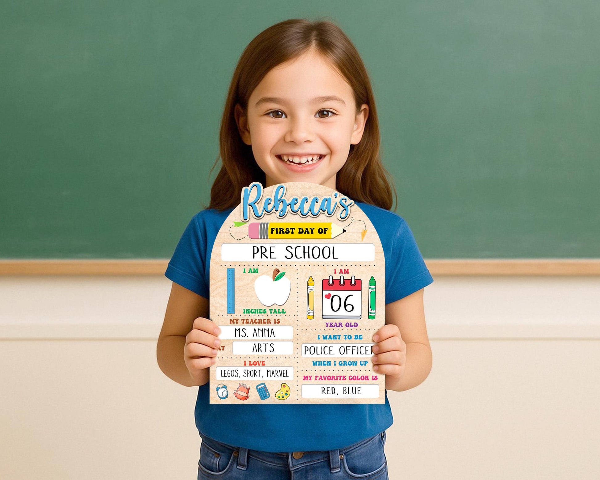 Custom Back to School Board,First And Last Day School Interchangeable Sign,First Day of School,Dry Erase Sign,Gifts for Kids,Son,Daughter