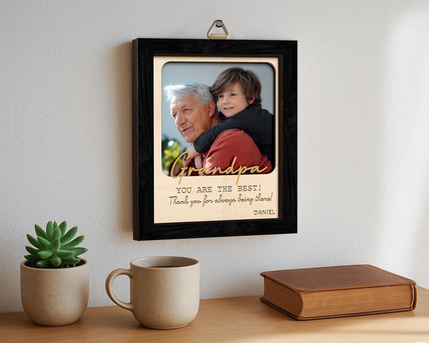 Personalized Photo Sign for Dad,Father's Day Gift for Daddy,Father Gift,Birthday Gift,Thank you dad,Picture Frame,Grandpa Gift,Best Dad Ever