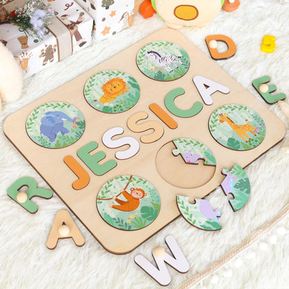 Personalized Name Puzzle | New Baby Gifts | 1st Birthday Gift | First Christmas Gift For Toddlers | Baby Shower Gift | Nursery Decor