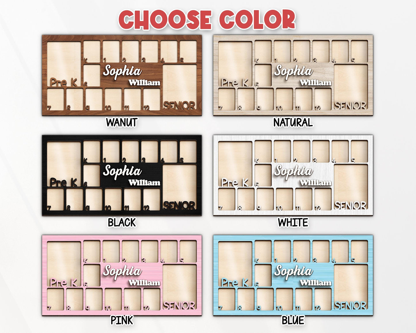 School Years Photo Frame,Pre K to Graduation School Picture Frame,Custom Grade School Photo Frame, Senior Gift,Back to School Kid Gift