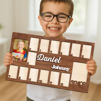 School Years Photo Frame,Pre K to Graduation School Picture Frame,Custom Grade School Photo Frame, Senior Gift,Back to School Kid Gift