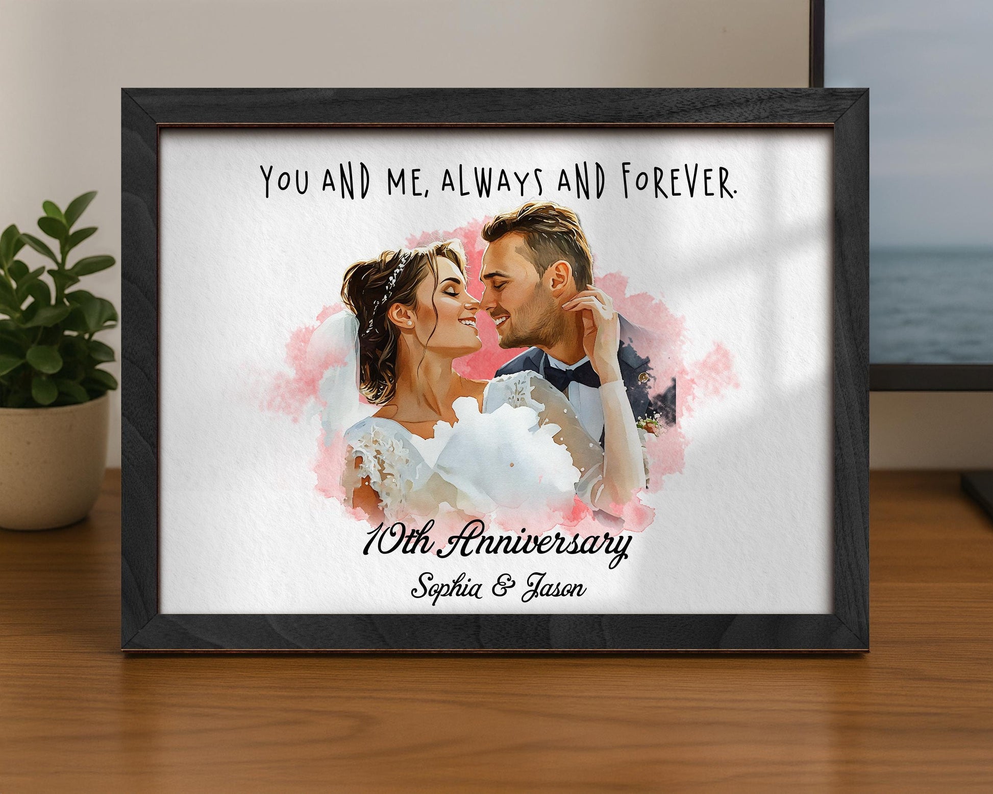 Personalised Dad Drawing, Fathers Day Present For Him From Daughter Wife, Meaningful Artwork, Birthday Art Gift, Father's Day unforgettable