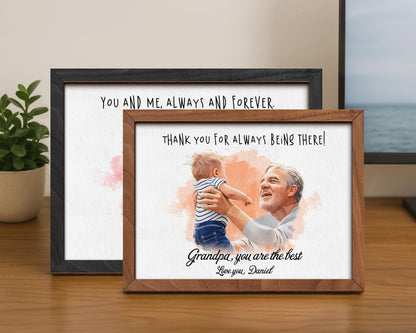 Personalised Dad Drawing, Fathers Day Present For Him From Daughter Wife, Meaningful Artwork, Birthday Art Gift, Father's Day unforgettable