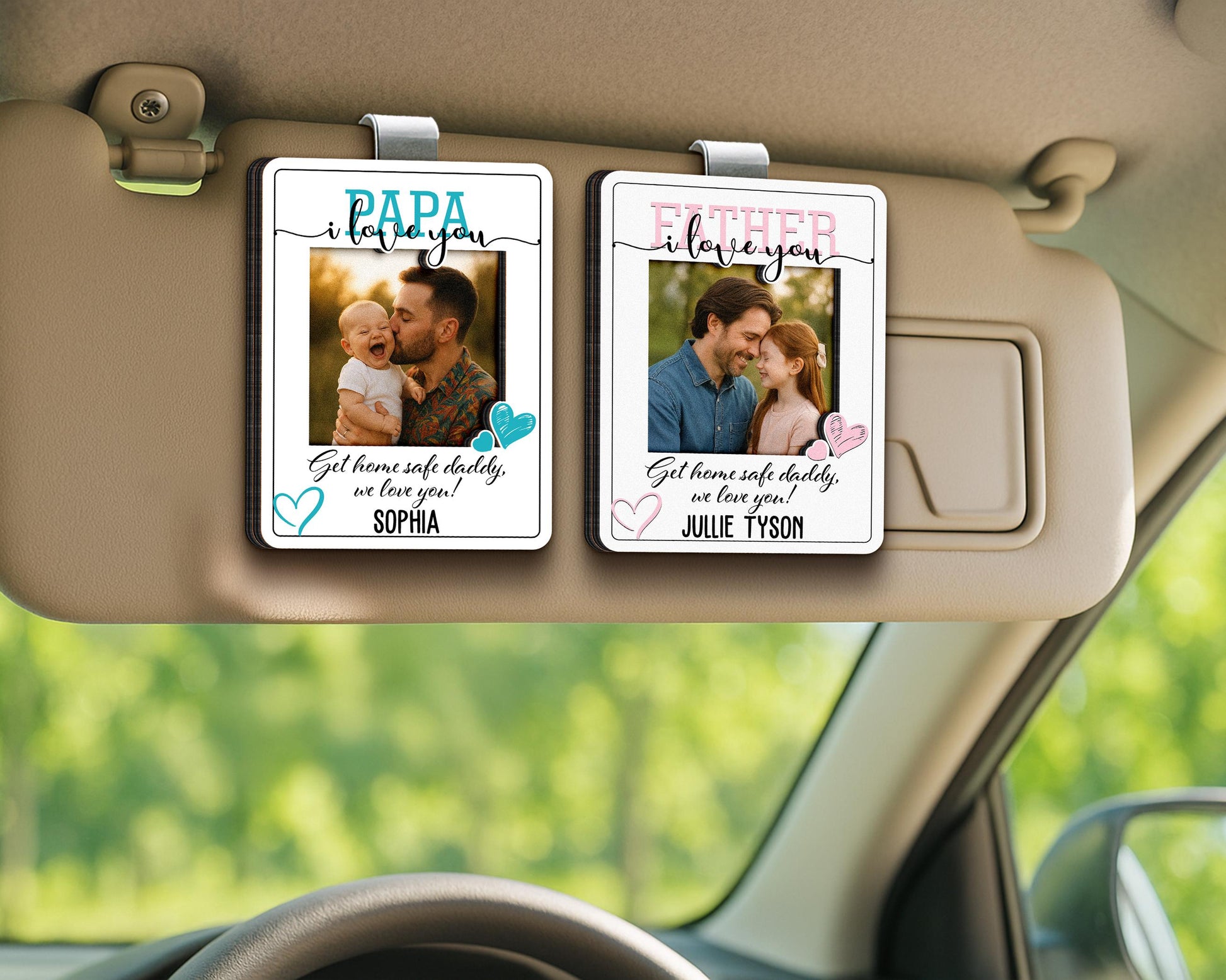 Photo Car Visor Clip for Dad, Drive Safe Dad Gift, Personalized Drive Safe Visor Photo Frame, Drive Safe Reminder, Sun Visor Clip Gifts 2025