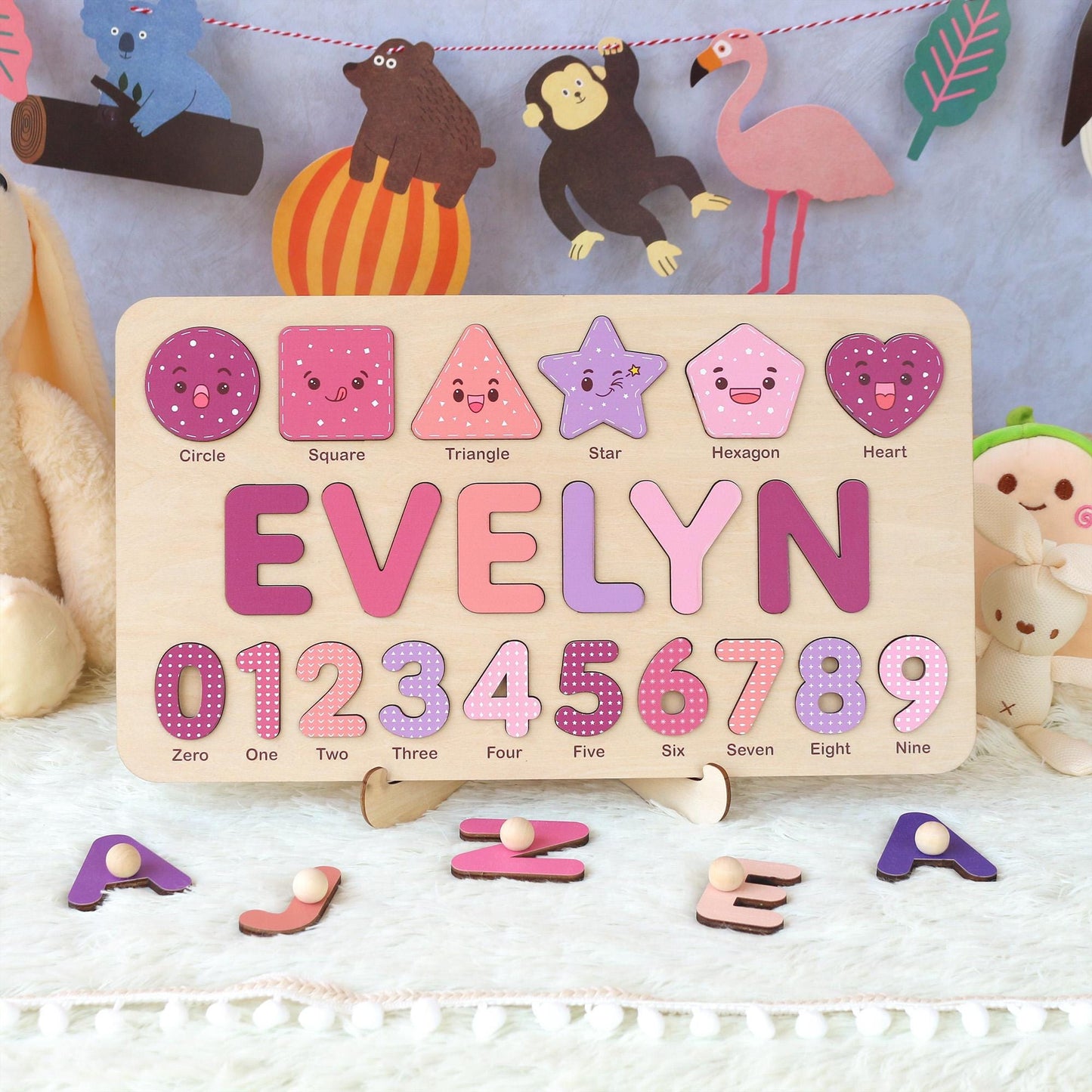 Personalized Name Puzzle | New Baby Gifts | First Christmas Gifts | 1st Birthday Gifts | Montessori Toys | Baby Shower Gifts