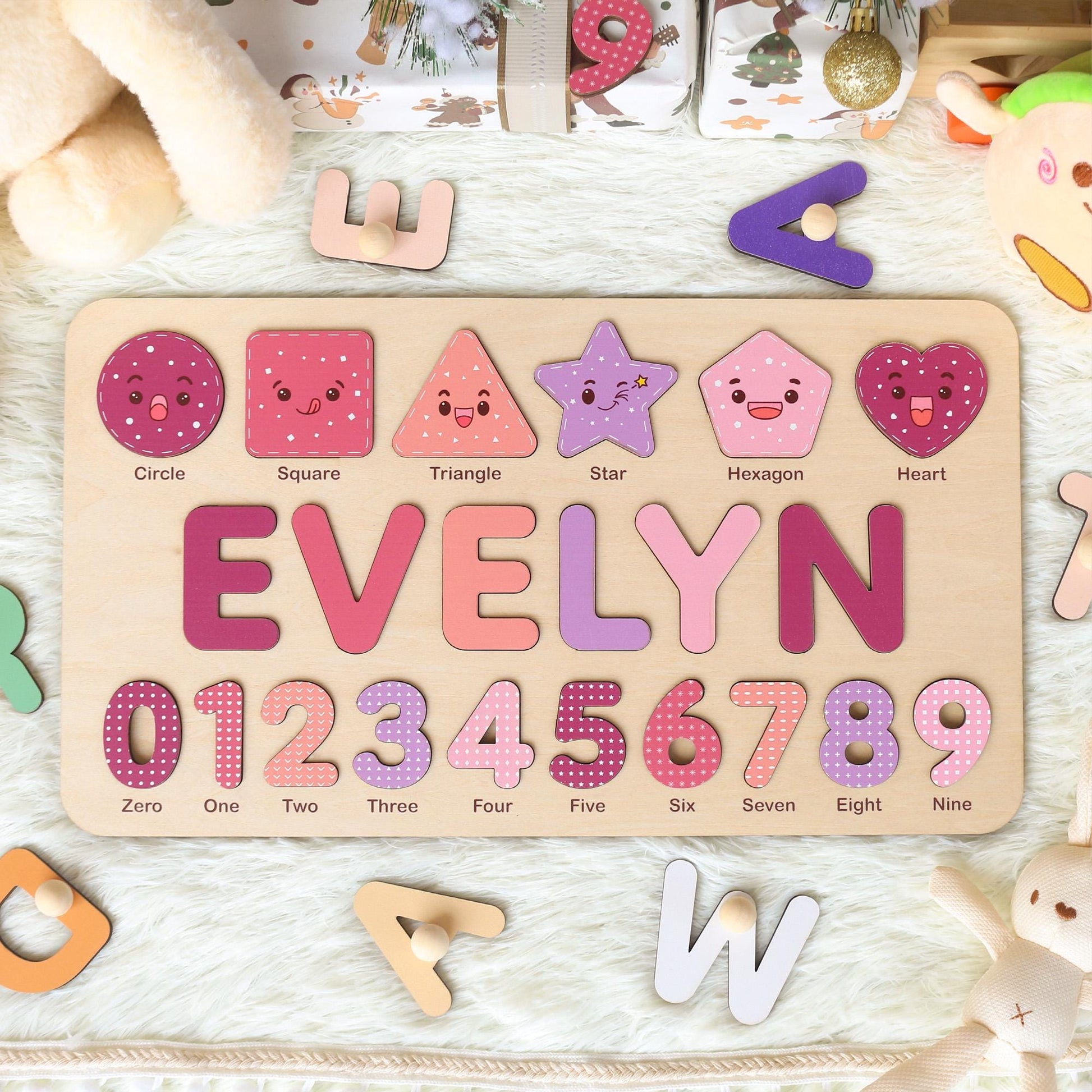 Personalized Name Puzzle | New Baby Gifts | First Christmas Gifts | 1st Birthday Gifts | Montessori Toys | Baby Shower Gifts