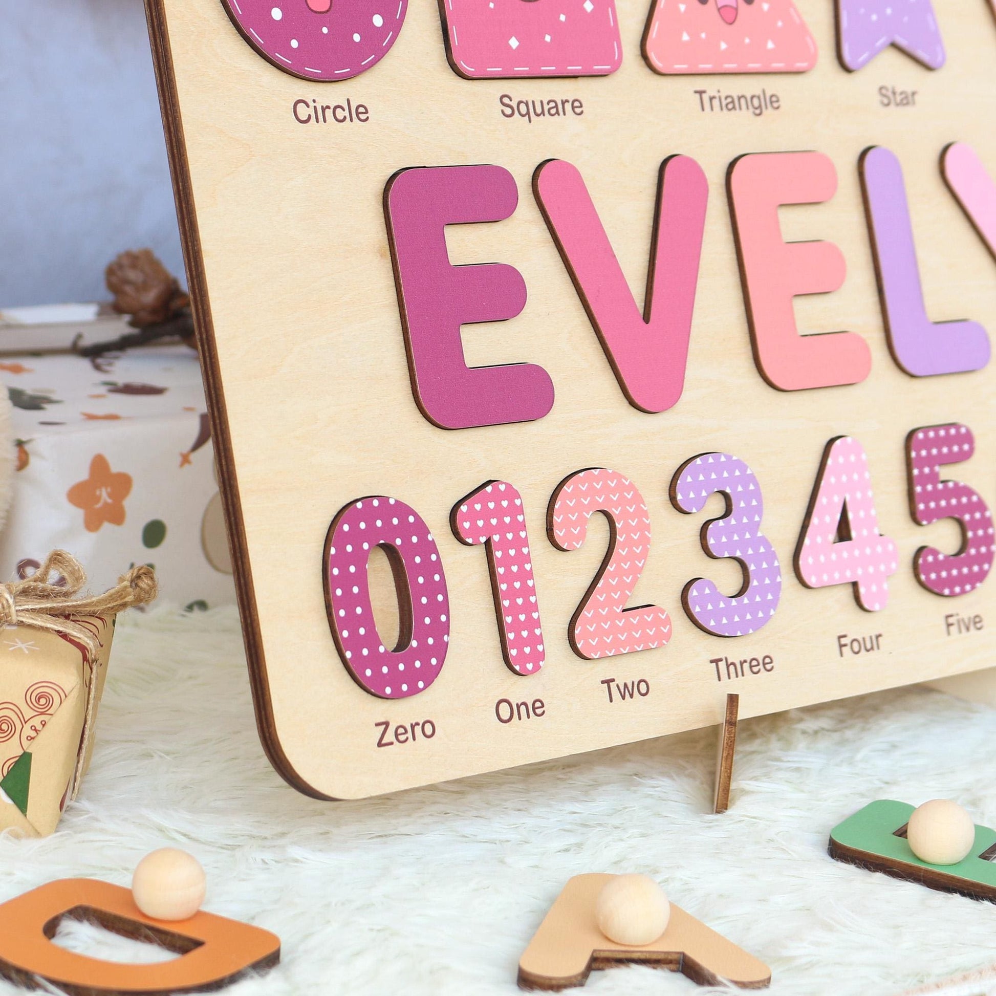 Personalized Name Puzzle | New Baby Gifts | First Christmas Gifts | 1st Birthday Gifts | Montessori Toys | Baby Shower Gifts
