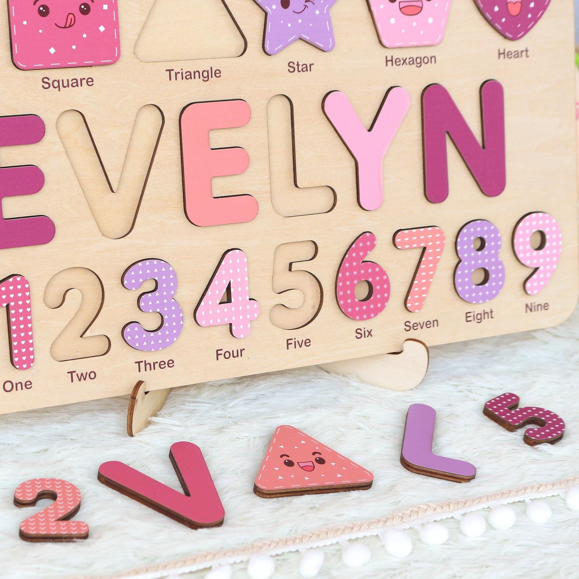 Personalized Name Puzzle | New Baby Gifts | First Christmas Gifts | 1st Birthday Gifts | Montessori Toys | Baby Shower Gifts