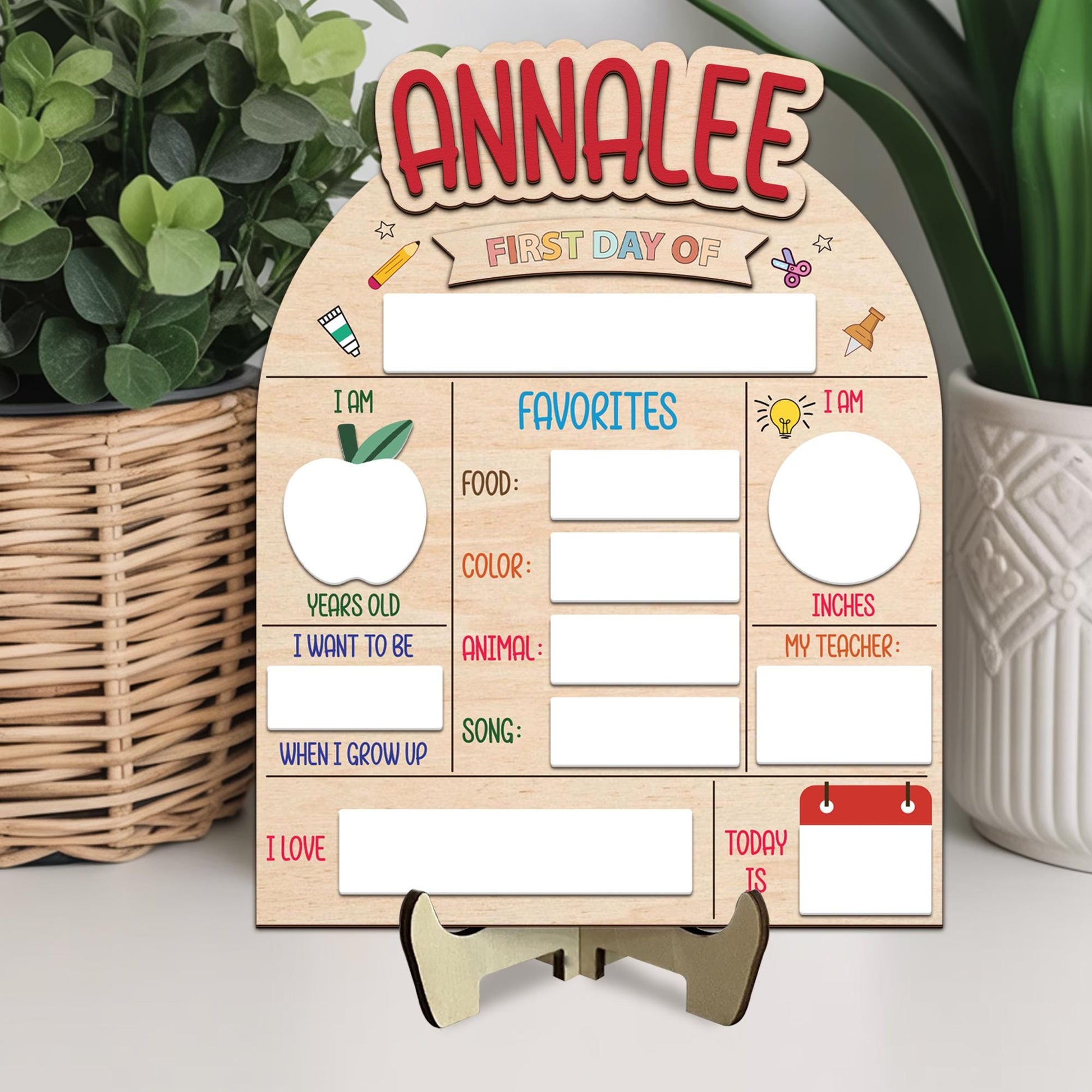 Custom Last Day and First Day of School, First Day Of School Sign, Gifts for Student, Back to School Sign for Kid, First Day Of School Board