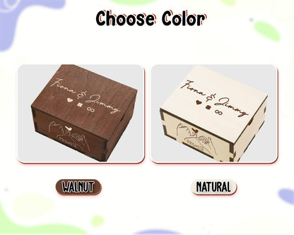 Pull Out Photo Album Custom Wooden Photo Box Personalized Memory Keepsake Box Trinket Wood Box Customized Wooden Photo Frame Shadow Box