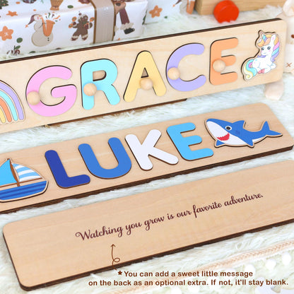 Personalized Name Puzzle | First Christmas Gifts For Toddlers | 1st Birthday Gifts | Montessori Toys | Baby Shower Gifts