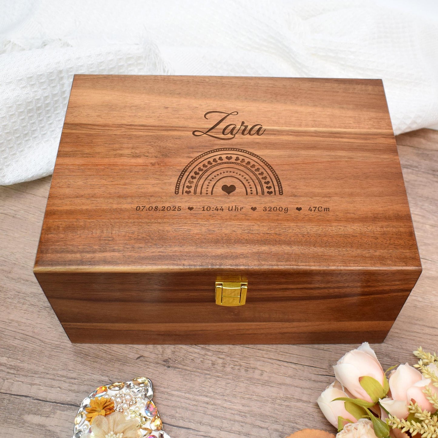 Personalized Baby Memory Box, Custom Unique Gift for New baby,Engraved Wooden Baby Box, Babyâs First Year Keepsake, Newborn Baby Shower Gift