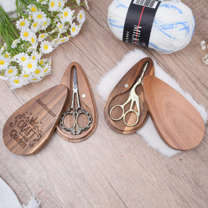 Embroidery Scissor Keeper Set â Custom Name with Personalized Wood Magnetic Box,Seamstress & Crafter Gift Idea