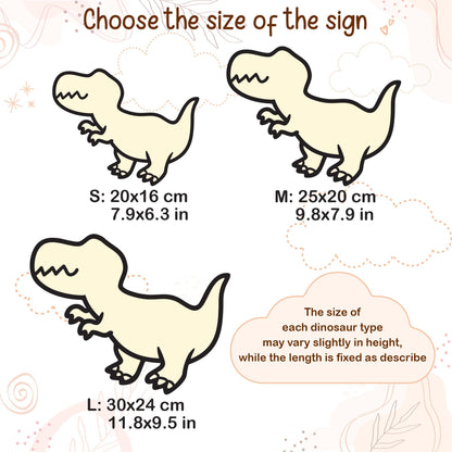 Dinosaur Door Sign - Personalised Wooden Letters - Baby Boy Name Sign - Boy Nursery Decor - Dinosaur Wood Sign Wall Art - Baby Shower Gift