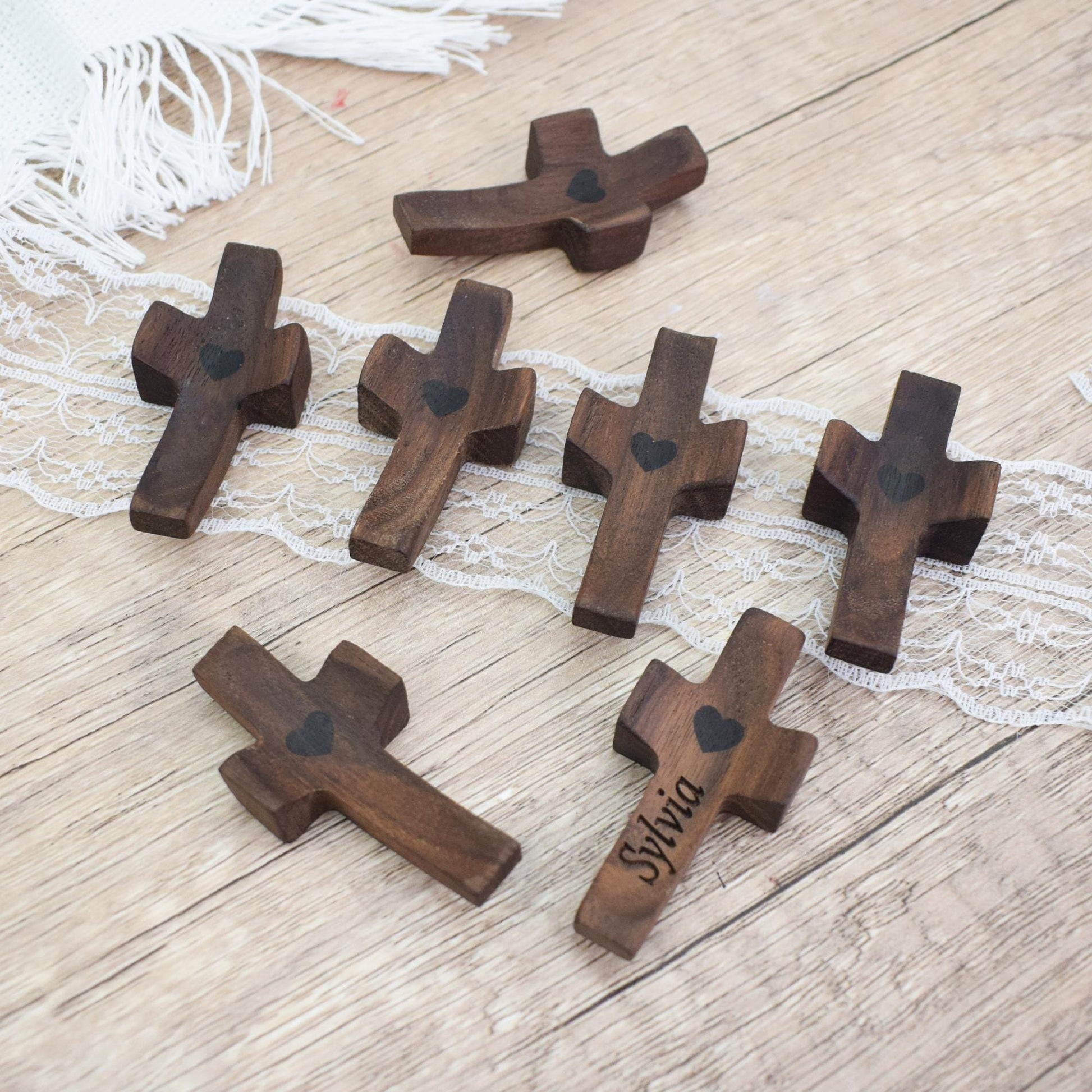 Personalized Wooden Cross,Small Pocket Thumb Crosses,Faith Cross,Prayer for Strength and Healing,Condolences Gift,Christian Party Favor