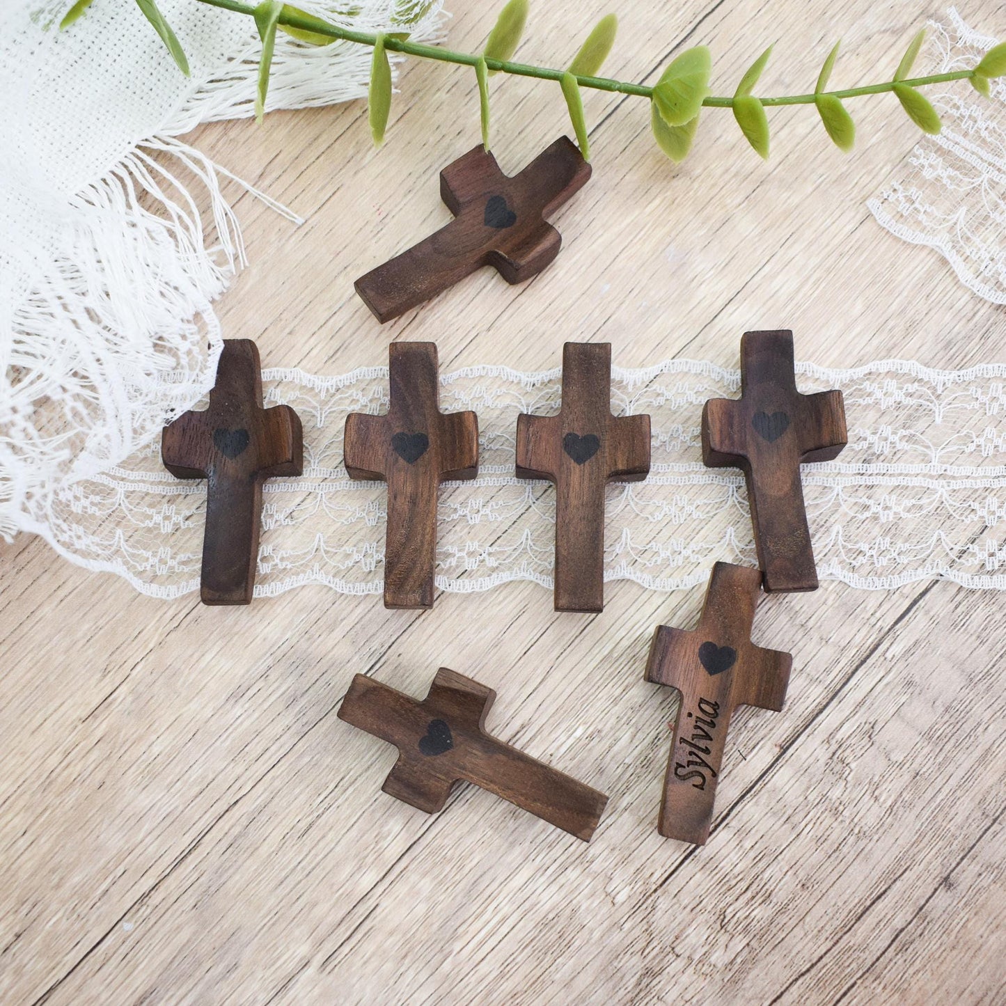 Personalized Wooden Cross,Small Pocket Thumb Crosses,Faith Cross,Prayer for Strength and Healing,Condolences Gift,Christian Party Favor