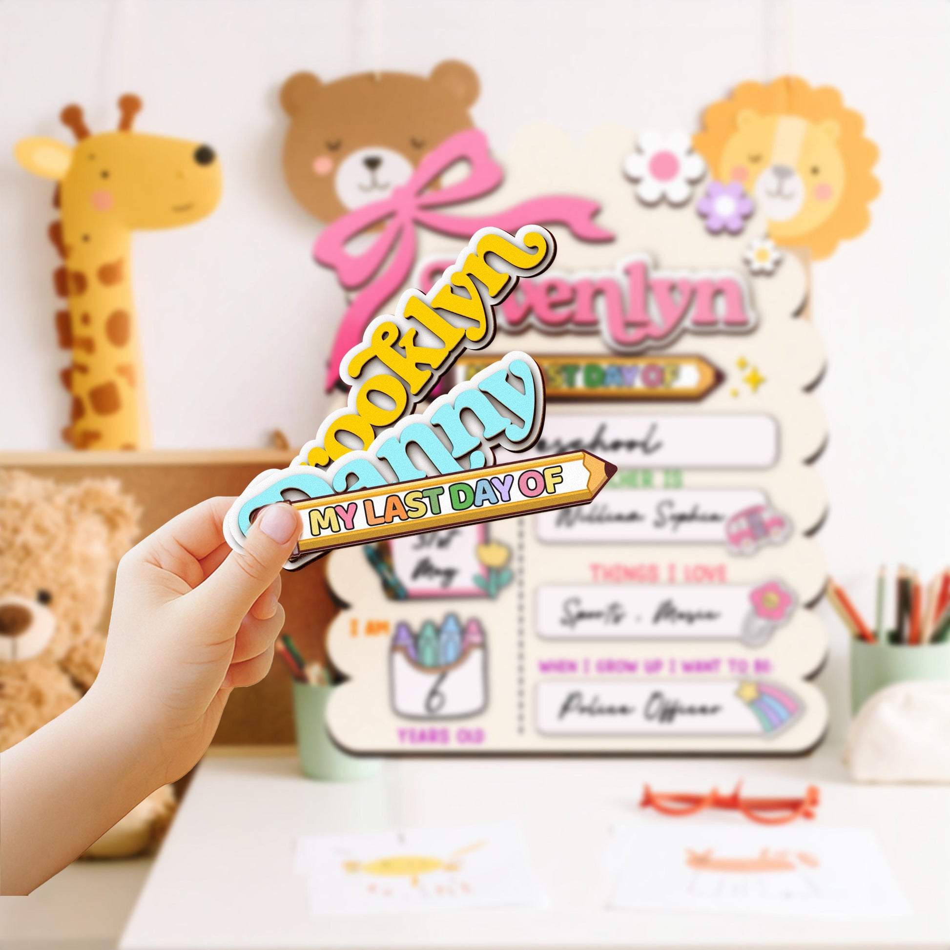 Custom First And Last Day School Sign,Back to School,Kindergarten 1st Day of School,First Day School Board Reusable,Preschool,Photo Prop