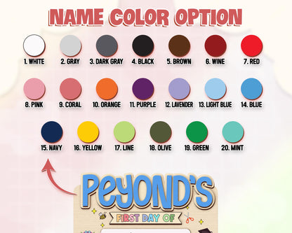 Customized First And Last Day School Sign, Back to School Sign, Kindergarten 1st Day of School Sign, First Day School Wooden School Board