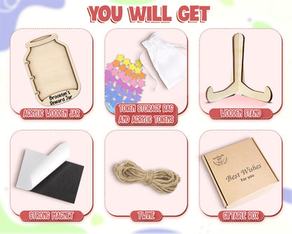 Smiley Face Reward Jar,Magnetic Reward Jar with Token,Classroom Teacher Star Jar,Reward System for Kids Behavior,Gift for Kid,Potty Training