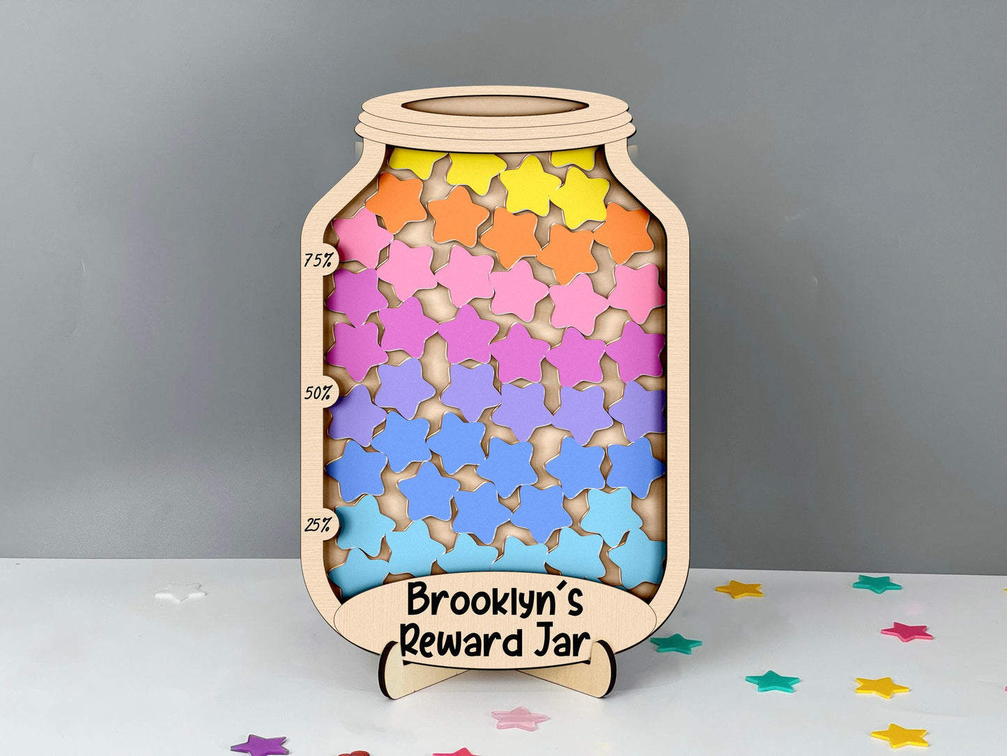 Magnetic Reward Jar with Tokens, Reward System for Kids Behavior, Personalized Reward Jar, Gifts for Kids, Reward Jar with Custom Kids Name