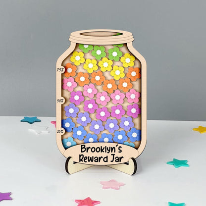 Magnetic Reward Jar with Tokens,Classroom Teacher Smile Star Jar,Reward System for Kid Behavior, Back to School Gift for Kid,Potty Training