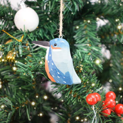 Handmade Wooden Cardinal Ornaments,Christmas Tree Decor,Chubby Birds Hanging ,Gift Bird lover