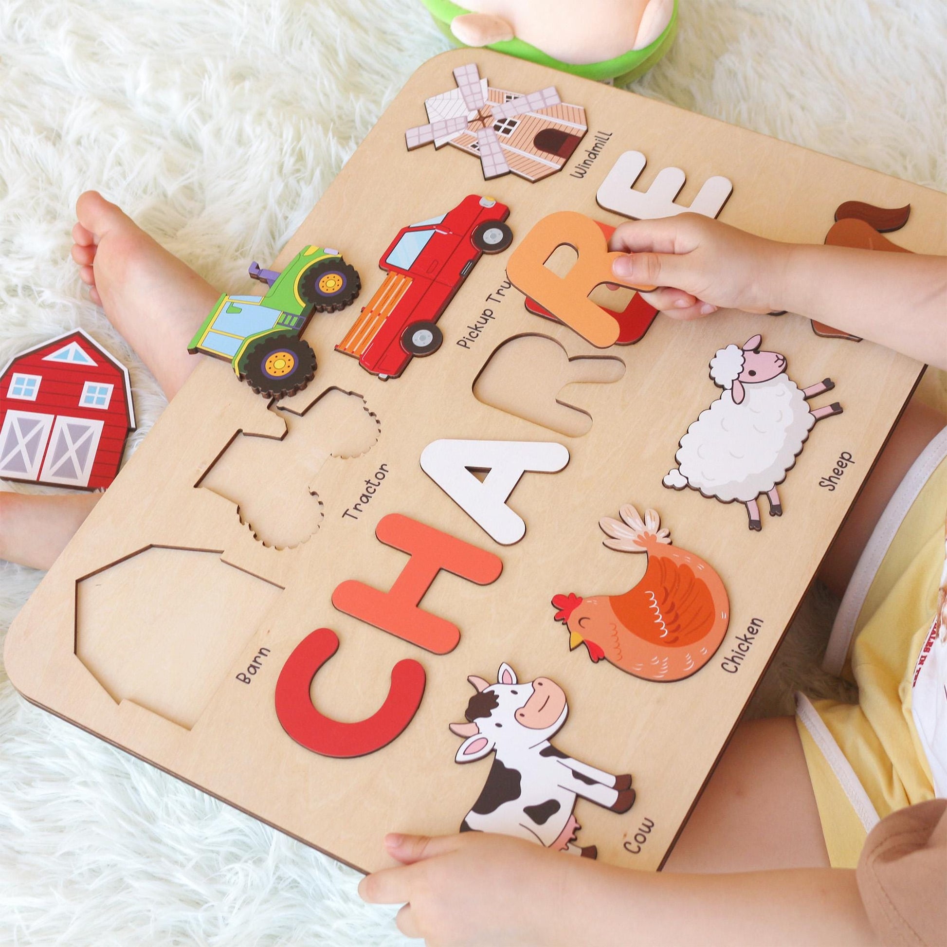 Personalized Name Puzzle for Kids | New Baby Gifts | 1st Birthday Gift | Montessori Toys Gift For Toddlers | Baby Shower Gift