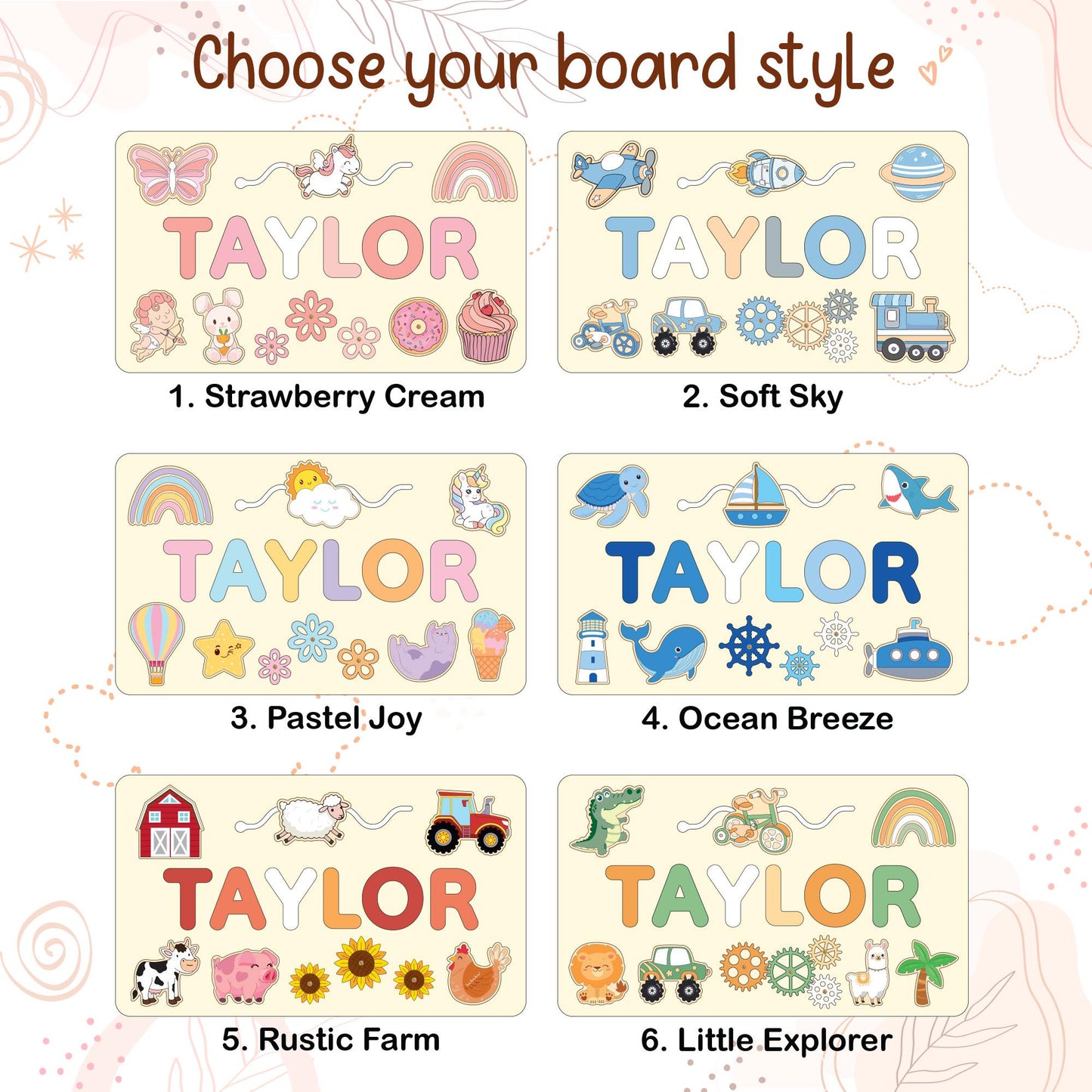 Montessori Busy Board | Personalized Birthday Gift | 1st Birthday Baby Girl Gifts Puzzle Sensory Wooden Toys First Christmas Gift for Kids