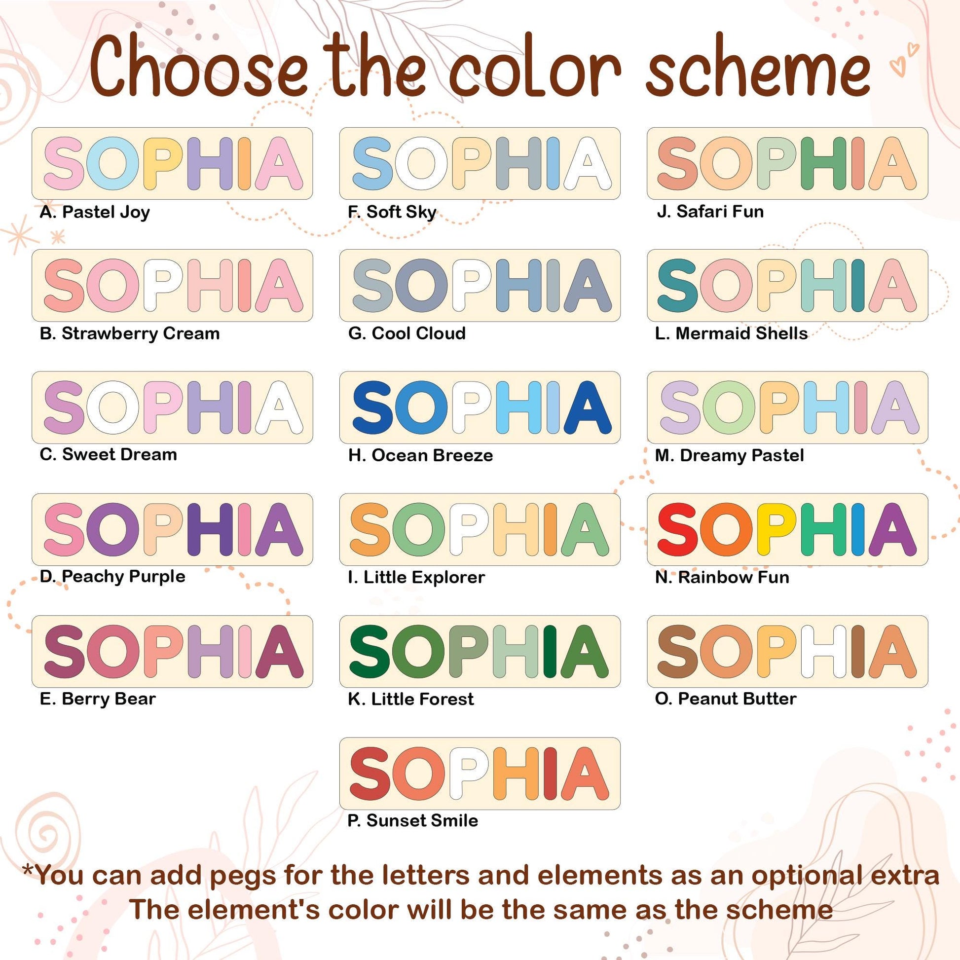 Personalized Name Puzzle | New Baby Gifts | First Christmas Gifts | 1st Birthday Gifts | Montessori Toys | Baby Shower Gifts