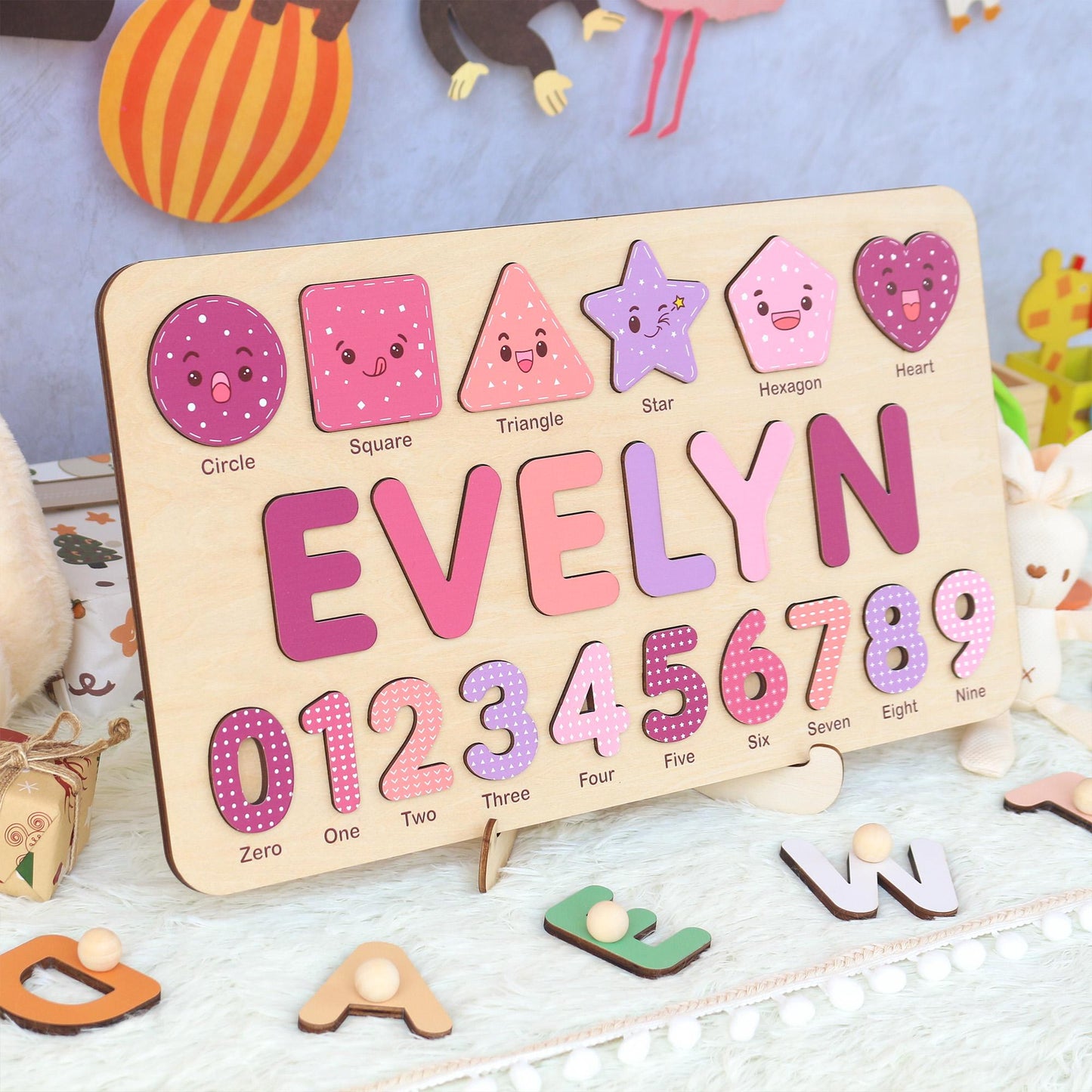 Personalized Name Puzzle | New Baby Gifts | First Christmas Gifts | 1st Birthday Gifts | Montessori Toys | Baby Shower Gifts