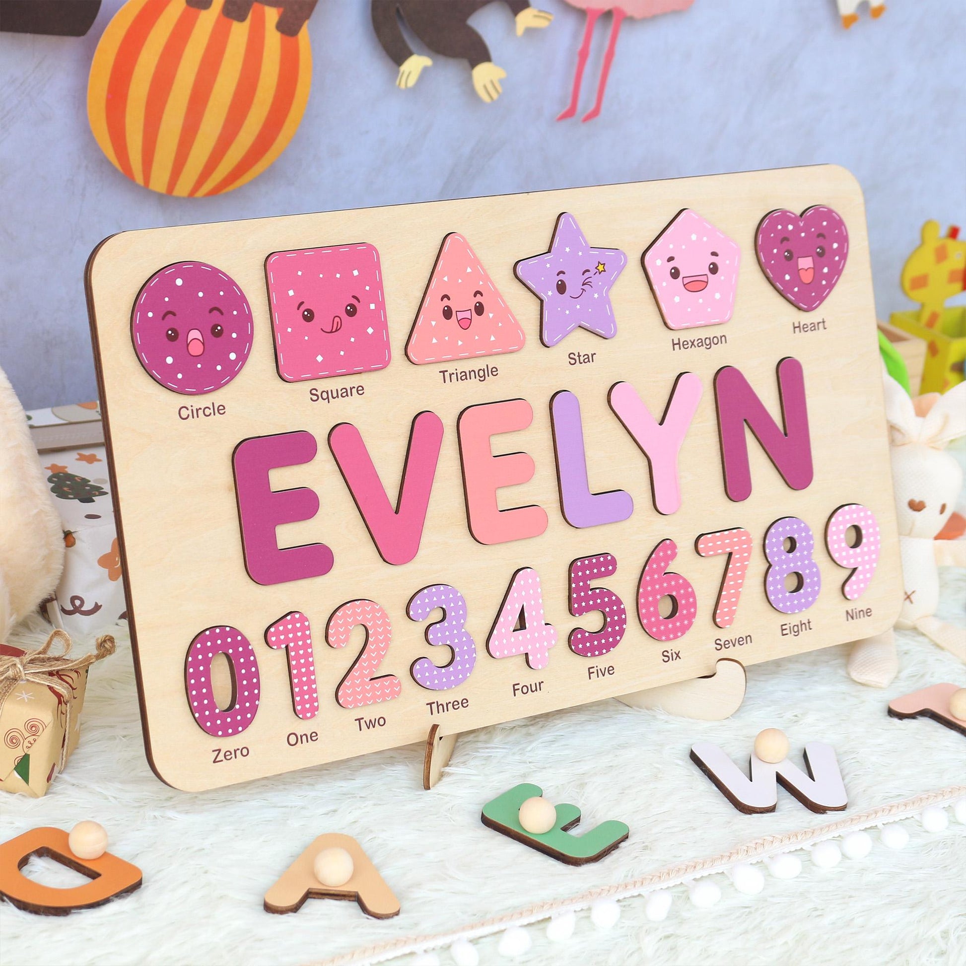 Personalized Name Puzzle | New Baby Gifts | First Christmas Gifts | 1st Birthday Gifts | Montessori Toys | Baby Shower Gifts