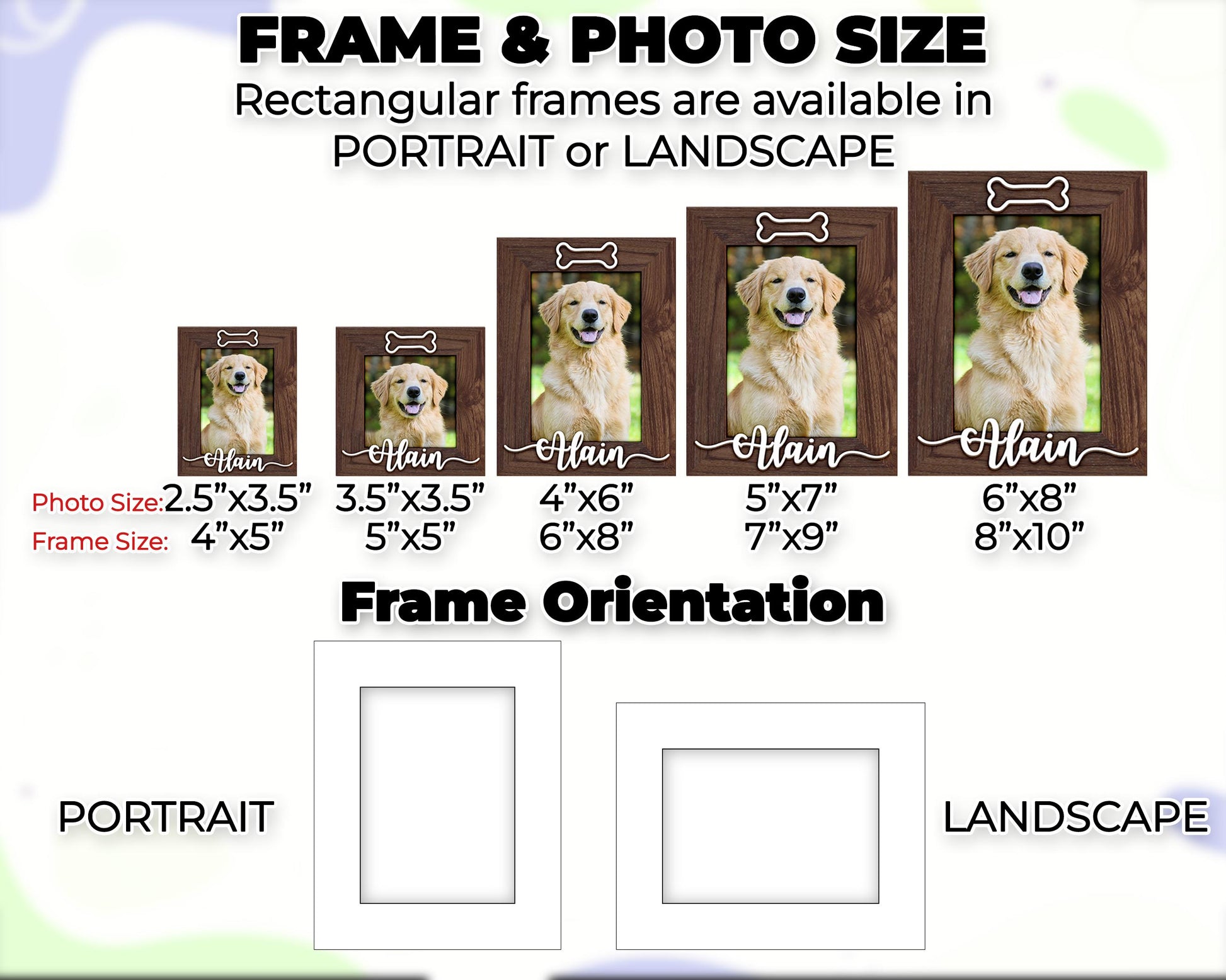 Personalized Pet Picture Frame,Dog Frame,Dog Memorial Gift,Pet Name Photo,Cat Dog Lover,Cat Memorial,Pet Portrait,New Pet Gift,Pet Keepsake