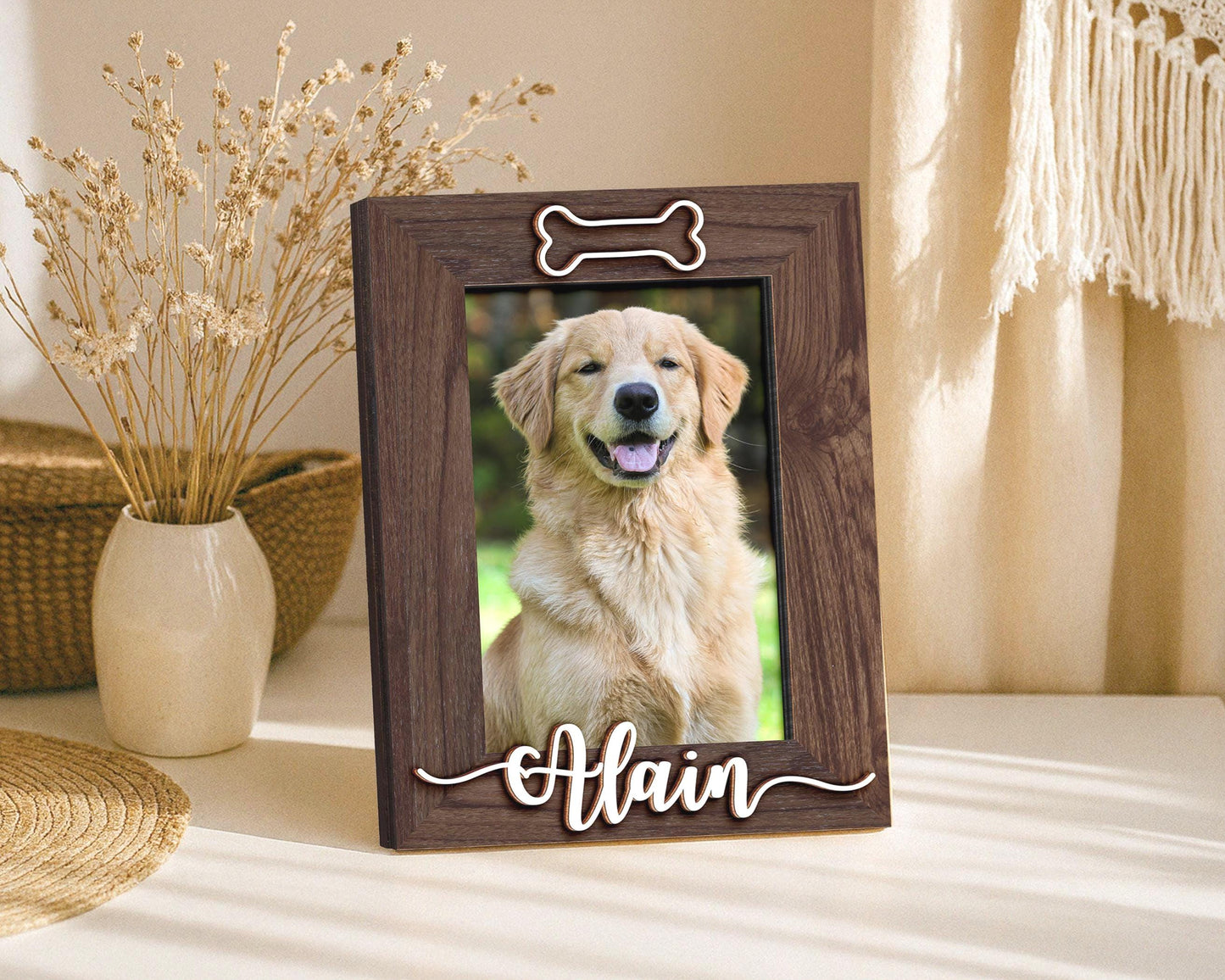 Personalized Pet Picture Frame,Dog Frame,Dog Memorial Gift,Pet Name Photo,Cat Dog Lover,Cat Memorial,Pet Portrait,New Pet Gift,Pet Keepsake